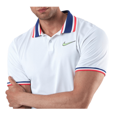 Court Slam Polo White/Green