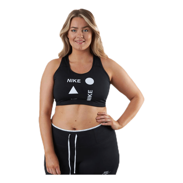 Swoosh Icon Clash Bra Plus White/Black
