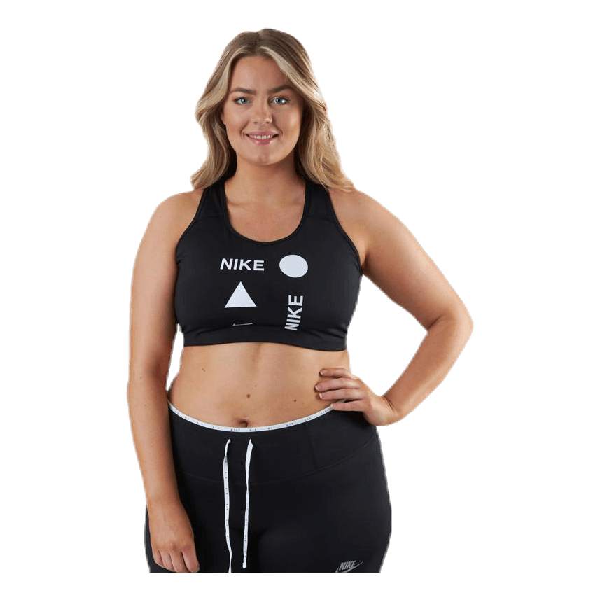 Swoosh Icon Clash Bra Plus White/Black