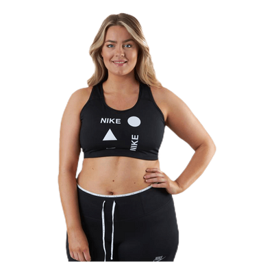 Swoosh Icon Clash Bra Plus White/Black