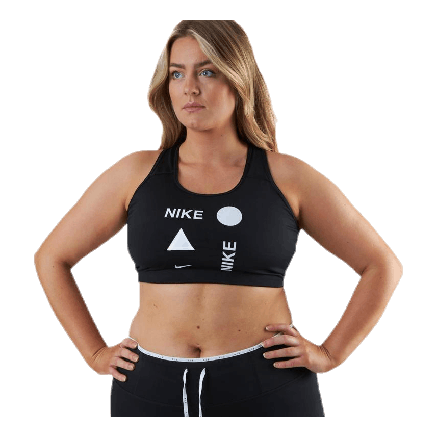 Swoosh Icon Clash Bra Plus White/Black