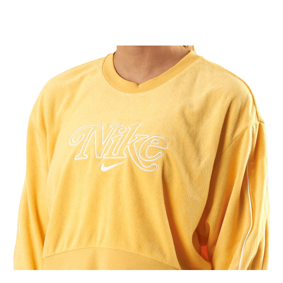 women's nike retro femme terry cropped crew sweatshirt