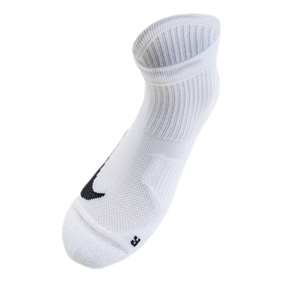 Multiplier Running Ankle Socks (2 Pair) WHITE/BLACK