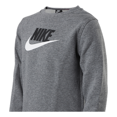 Sportswear Club Fleece Big Kids' (Boys') Crew CARBON HEATHER