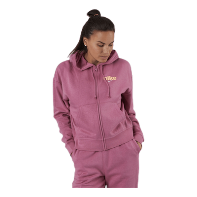 Nsw Hoodie Fz Flc Bb Vrsty Pink