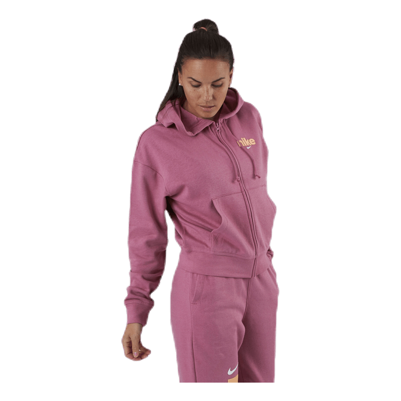 Nsw Hoodie Fz Flc Bb Vrsty Pink