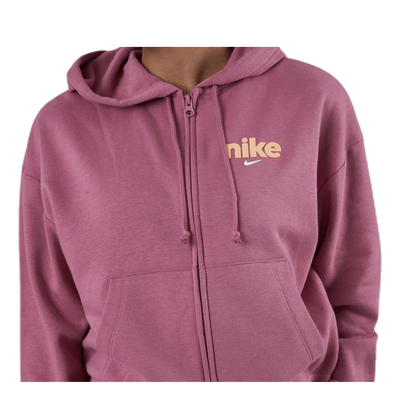 Nsw Hoodie Fz Flc Bb Vrsty Pink