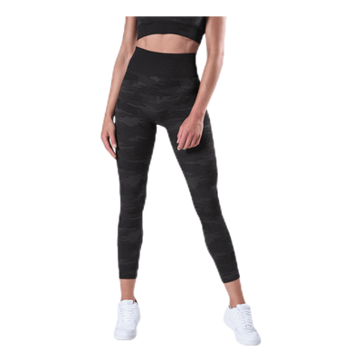 Fitness Seamless Tights 7/8 Patterned/Black