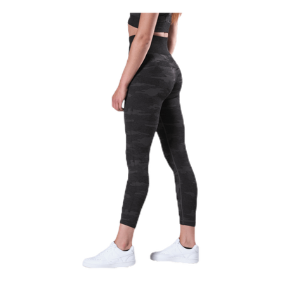 Fitness Seamless Tights 7/8 Patterned/Black