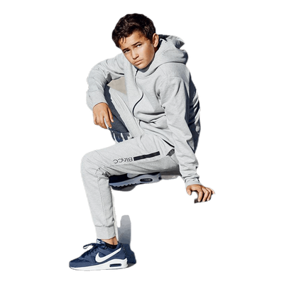 Jr Charles Zip Hoodie Grey