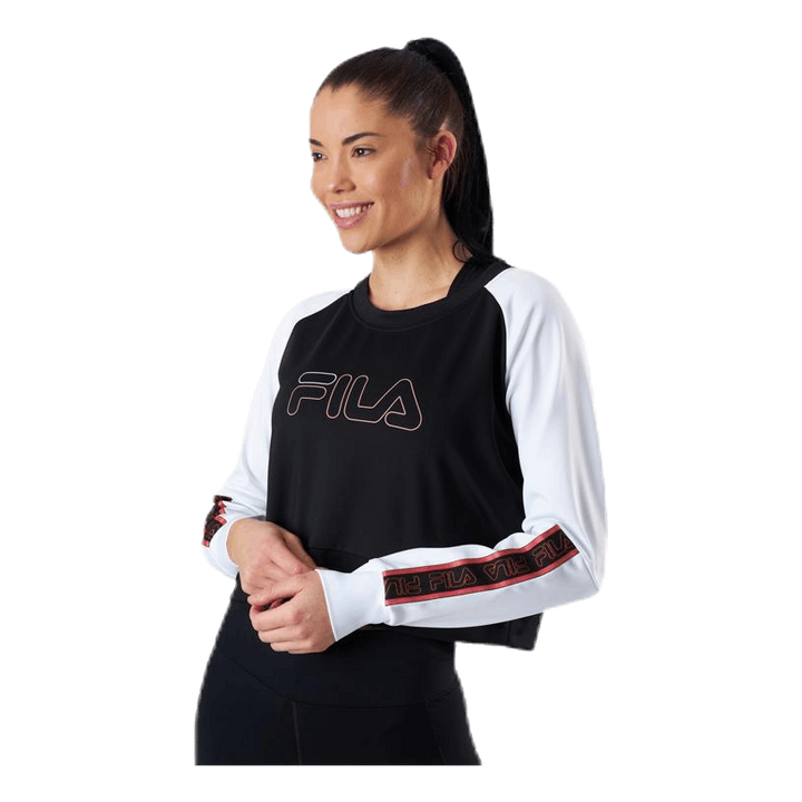 Ahuva Cropped Longsleeve Shirt Pink/Black