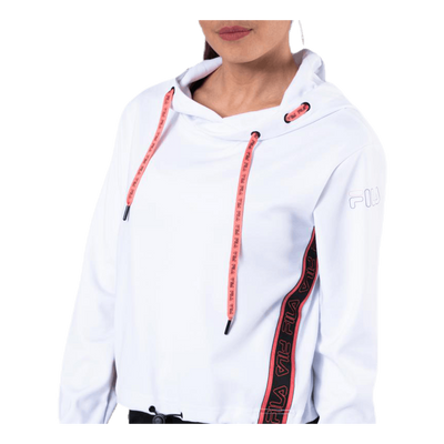 Afia Cropped Hoody White