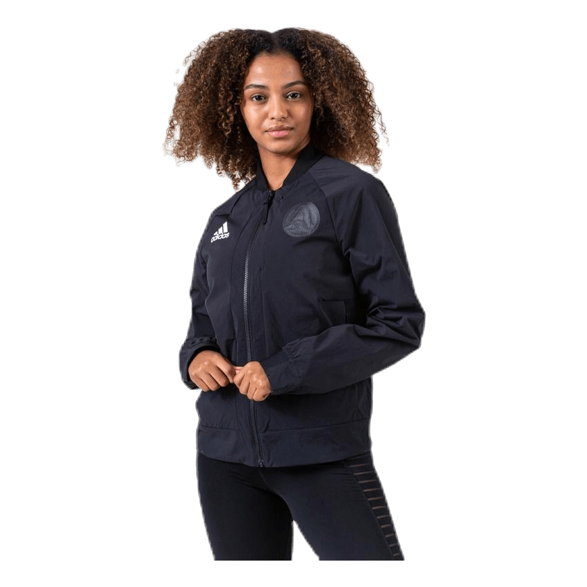 Black adidas online bomber jacket womens