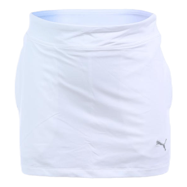 Girls Solid Knit Skirt White
