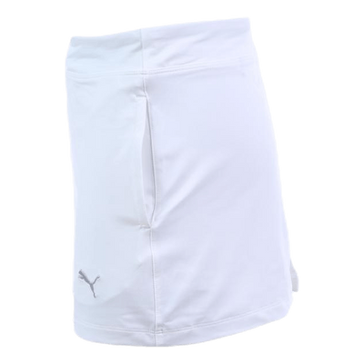 Girls Solid Knit Skirt White