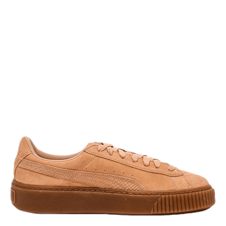 Suede Platform Animal Pink