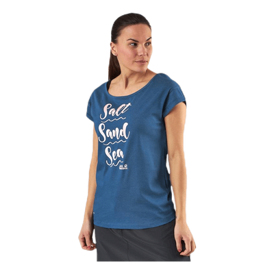Salt Sand Sea Tee Blue