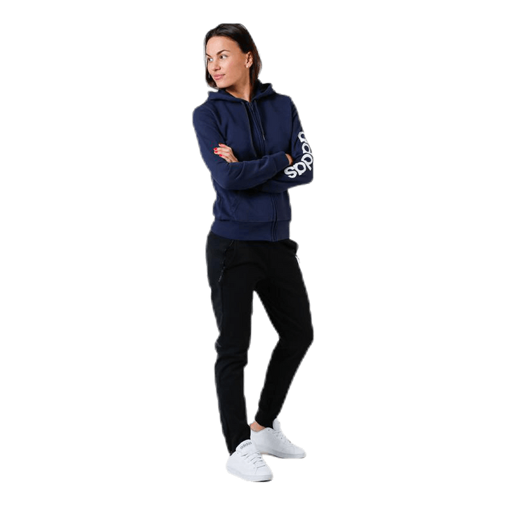 Essentials Linear Full Zip Hoodie Legend Ink / White