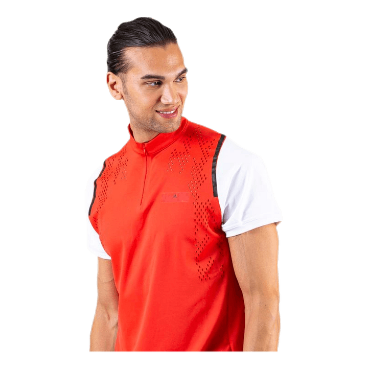 ASMC Zipper Tee White/Red