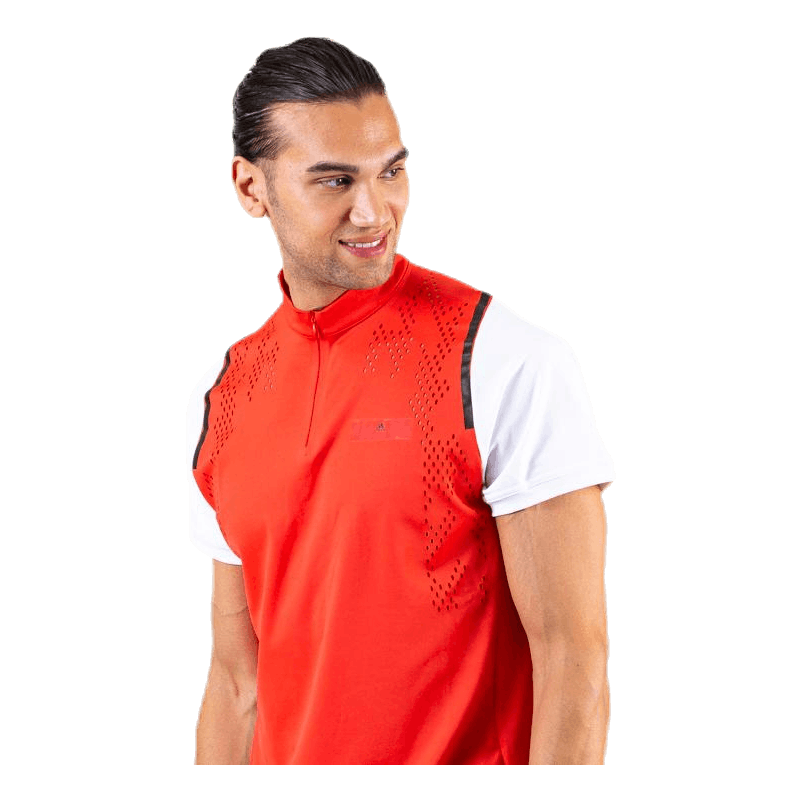 ASMC Zipper Tee White/Red