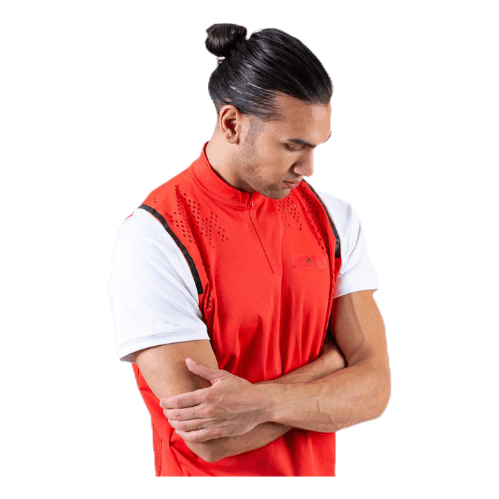 ASMC Zipper Tee White/Red