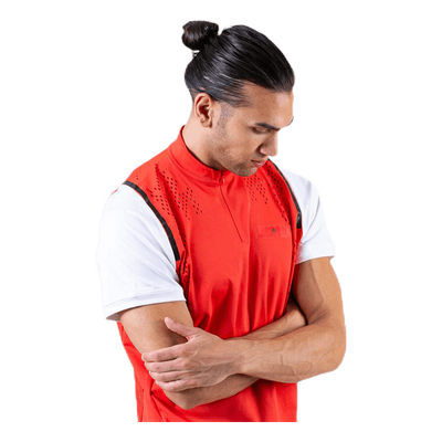 ASMC Zipper Tee White/Red