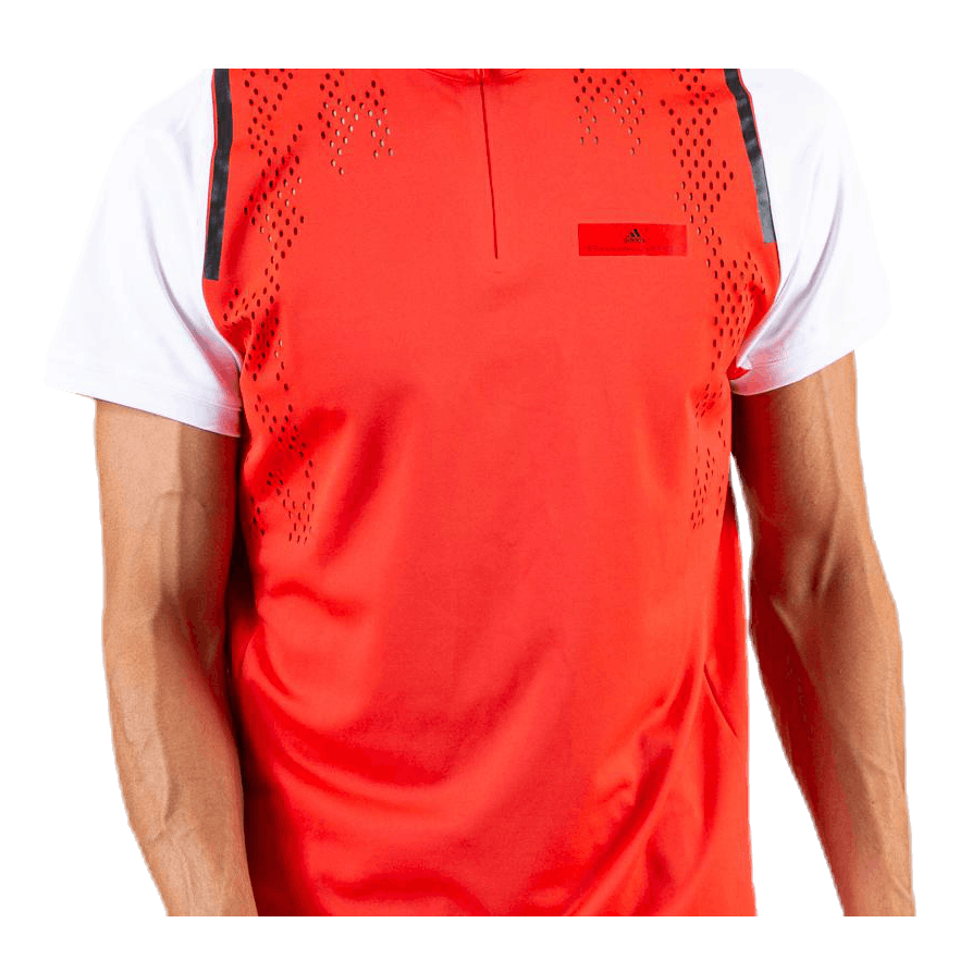 ASMC Zipper Tee White/Red