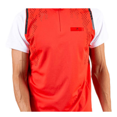 ASMC Zipper Tee White/Red