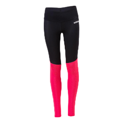 Girls Colour Block Tights Pink/Black