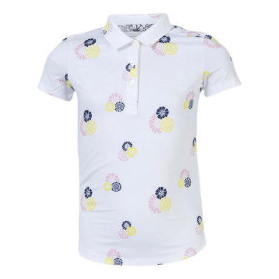 Girls Blossom Polo White