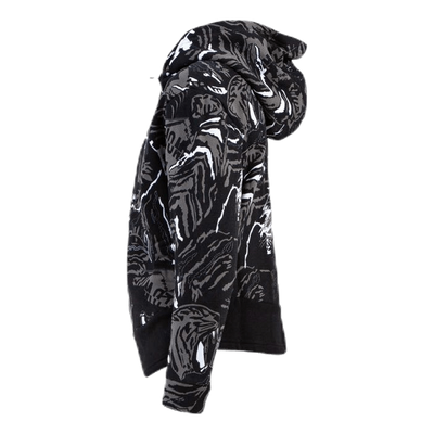Alpha AOP Sweat Jacket Junior Black