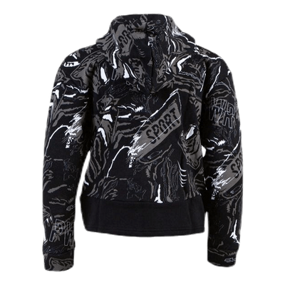 Alpha AOP Sweat Jacket Junior Black