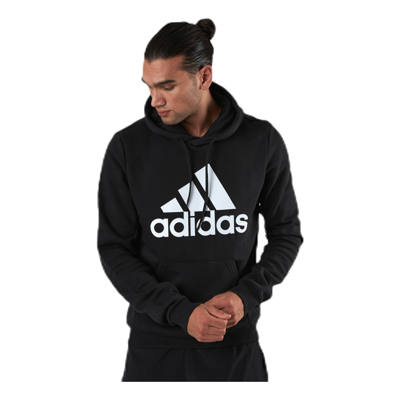 Mens Badge Of Sport Fleece Hoodie Black