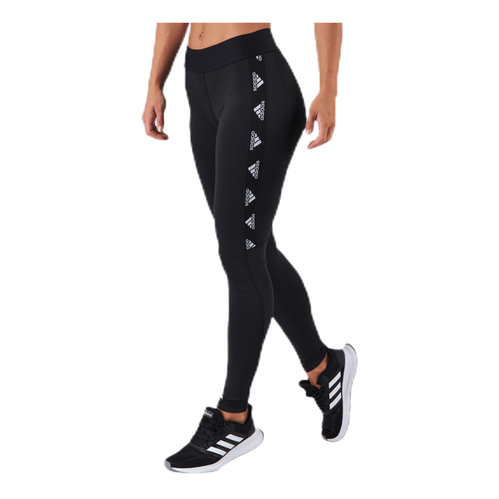 Alphaskin Badge Of Sport Logo Tight Black / White