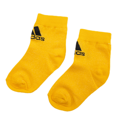 3-Pack Ankle Socks White/Black/Yellow