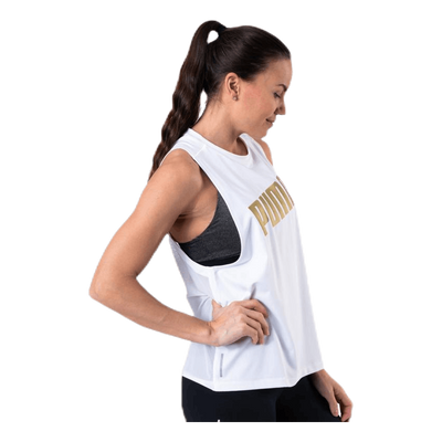 Metal Splash Adjustable Tank White