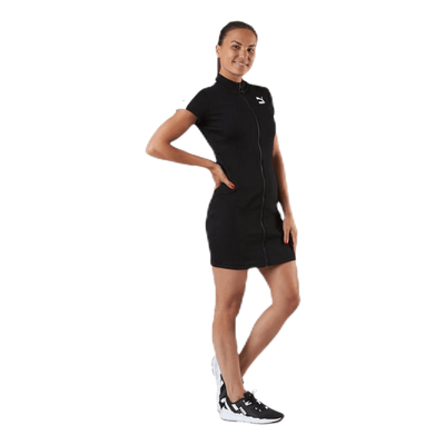 Classics Ribbed Tight Ss Dress Black