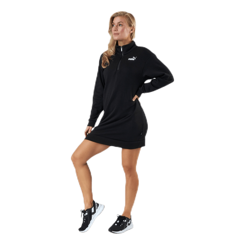 Ess+ Half-Zip Dress Tr Black