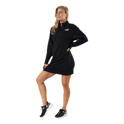 Ess+ Half-Zip Dress Tr Black