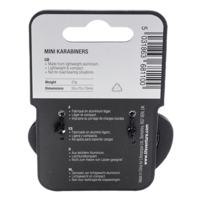 Karabiners (3 Pack) Black