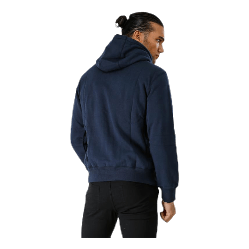 Zip Through Tackle Twill Hoody Blue