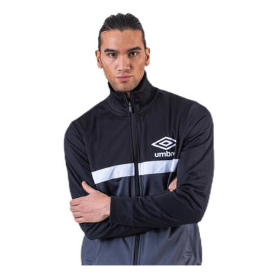Panelled Track Top Black