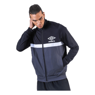 Panelled Track Top Black