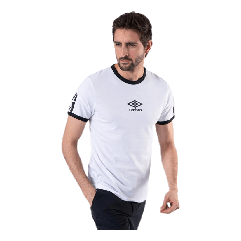 Ringer Taped Logo Tee White Umbro Runforest