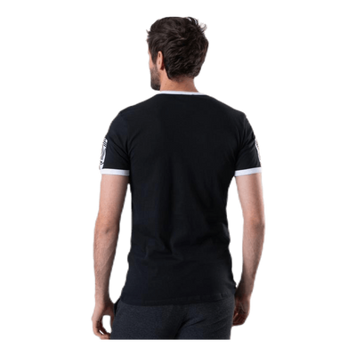 Ringer Taped Logo Tee Black