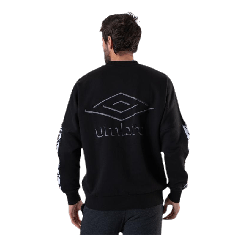 Taped Drop Shoulder Sweat Black