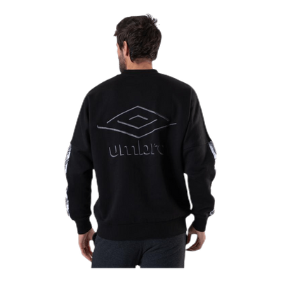 Taped Drop Shoulder Sweat Black