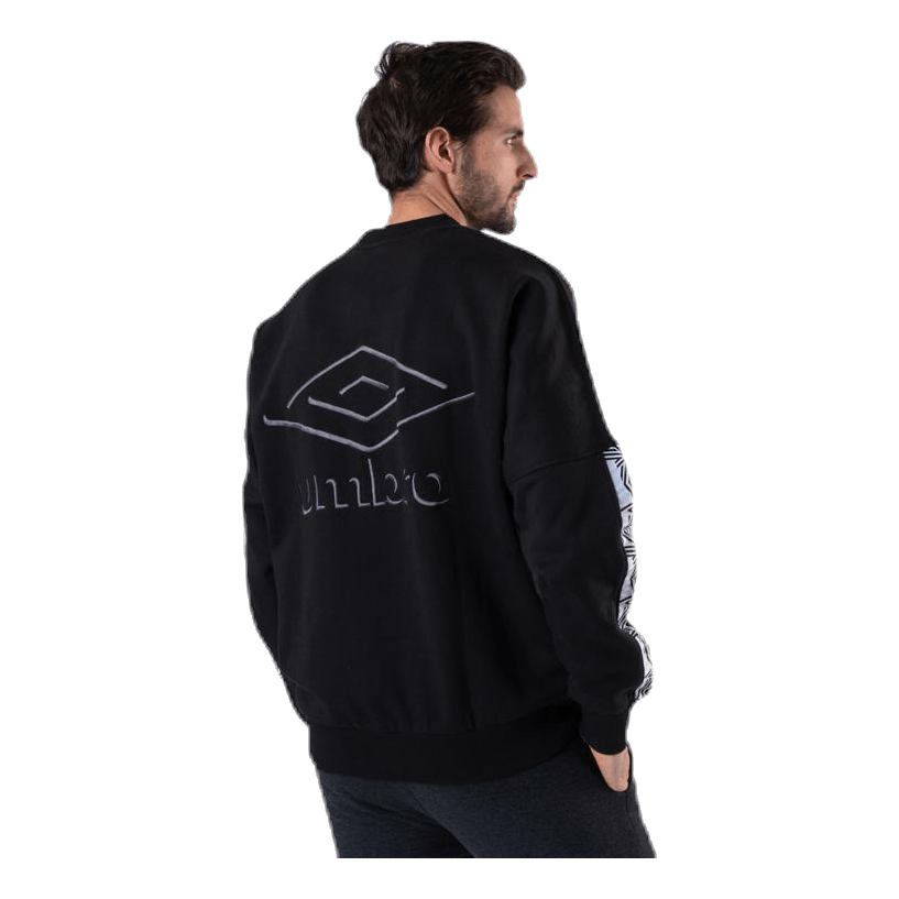 Taped Drop Shoulder Sweat Black