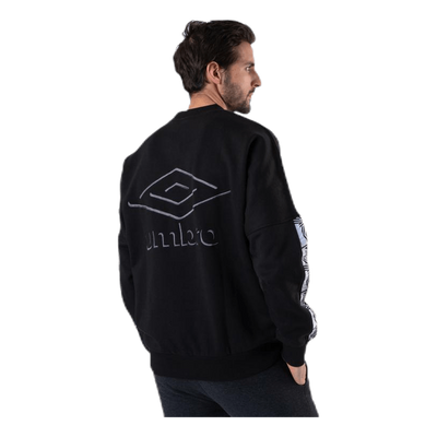 Taped Drop Shoulder Sweat Black