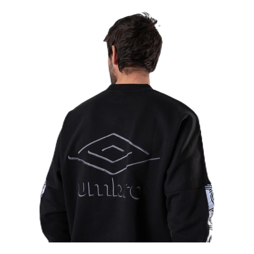 Taped Drop Shoulder Sweat Black